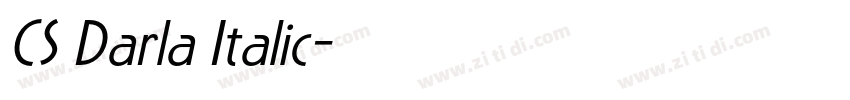 CS Darla Italic字体转换 CS Darla Italic字体转换